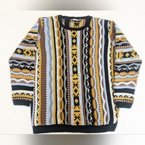 2-MINDS Coogi-Style Crewneck Sweater